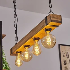 Suspension Montgomery Ecru, Noir, 4 Lumieres