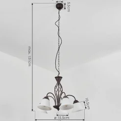 Suspension Mosquerito Rouille, 5 Lumieres