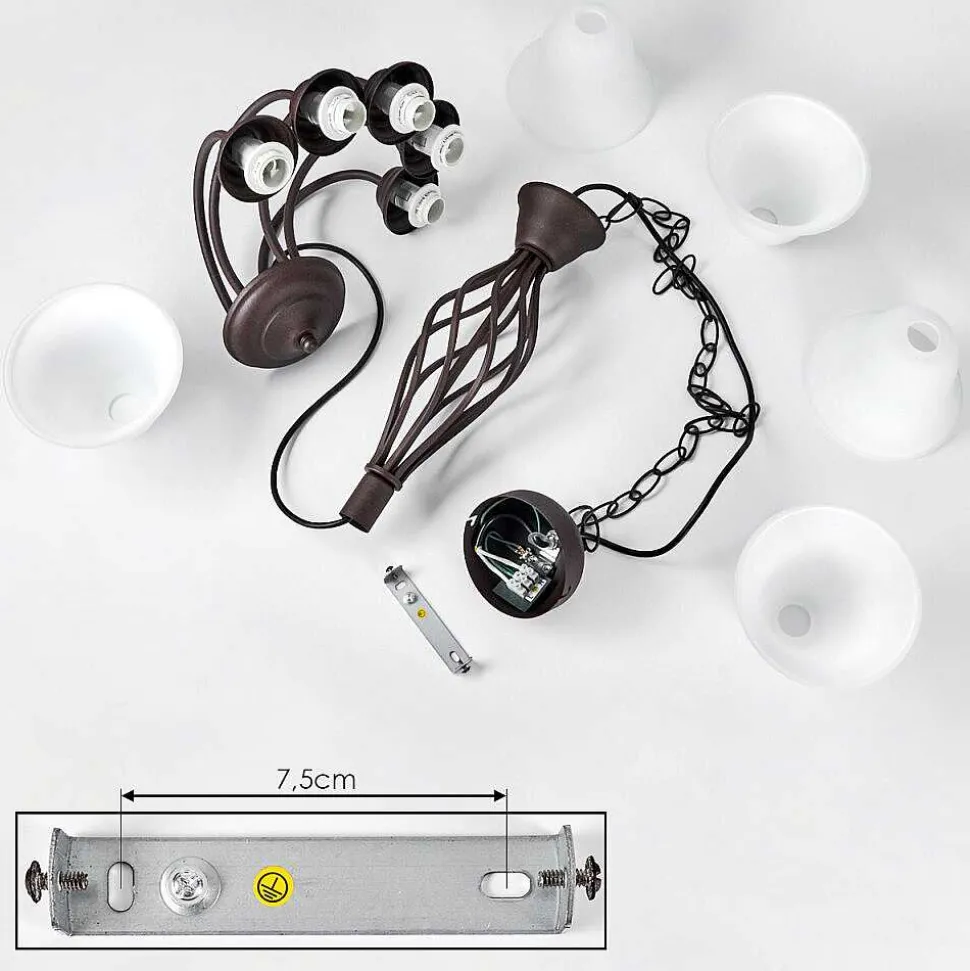 Suspension Mosquerito Rouille, 5 Lumieres