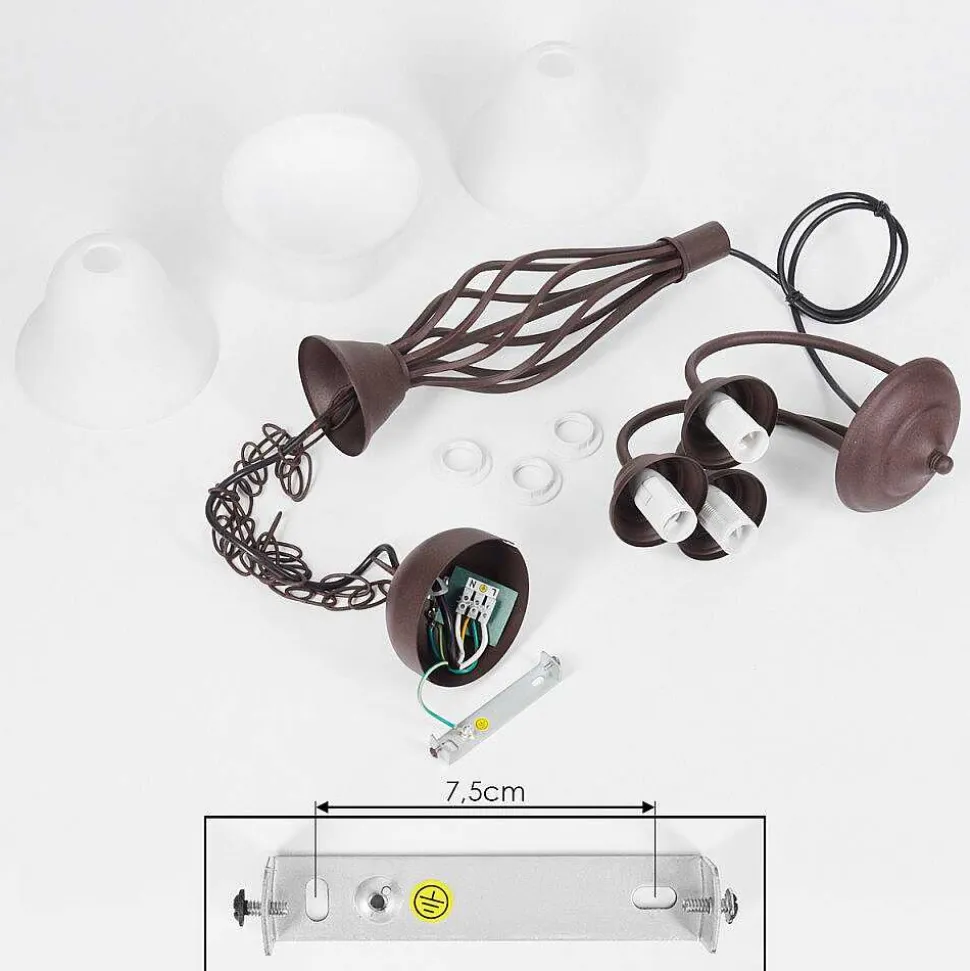 Suspension Mosquerito Rouille, 3 Lumieres