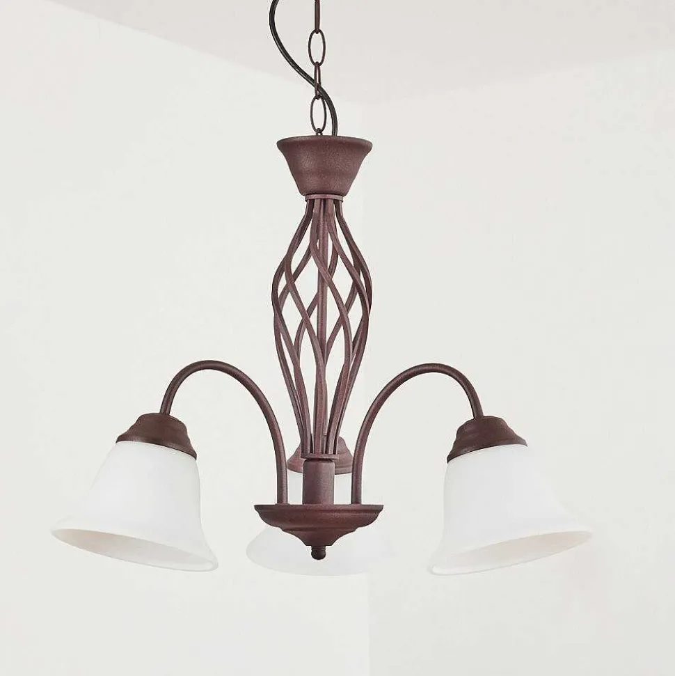 Suspension Mosquerito Rouille, 3 Lumieres