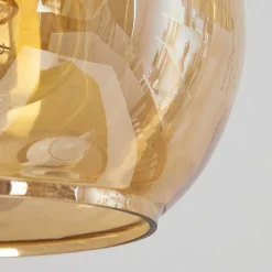 Suspension Nanami Argent Oxyde, Or, 5 Lumieres