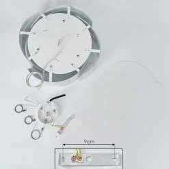 Suspension Novara Argente, 3 Lumieres