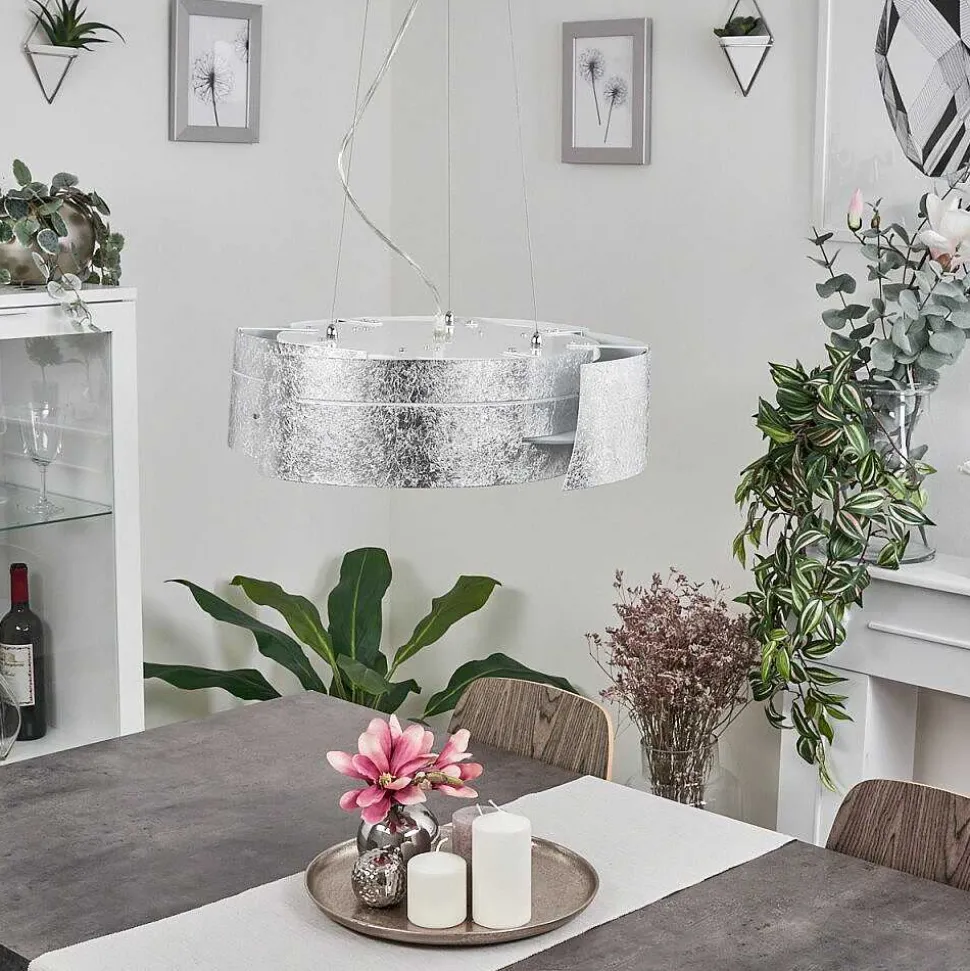 Suspension Novara Argente, 3 Lumieres