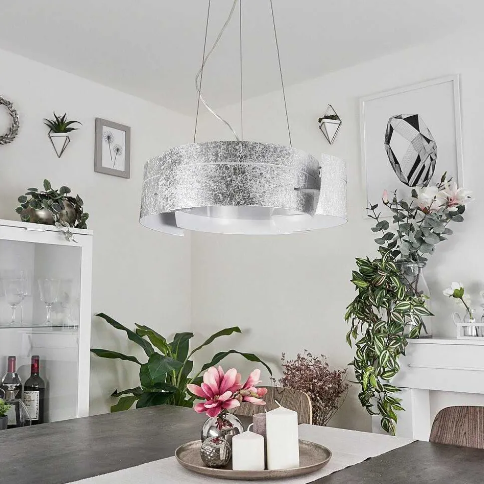 Suspension Novara Argente, 3 Lumieres