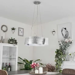 Suspension Novara Argente, 3 Lumieres