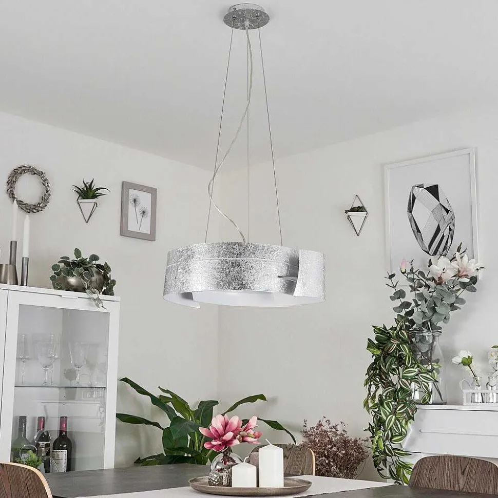 Suspension Novara Argente, 3 Lumieres