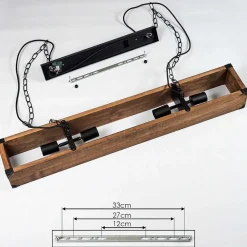 Suspension Olomouc Ecru, Noir, 4 Lumieres