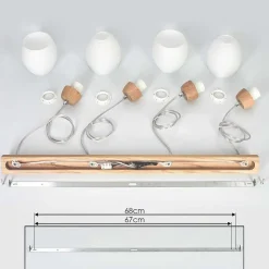 Suspension Ombucta Ecru, 4 Lumieres