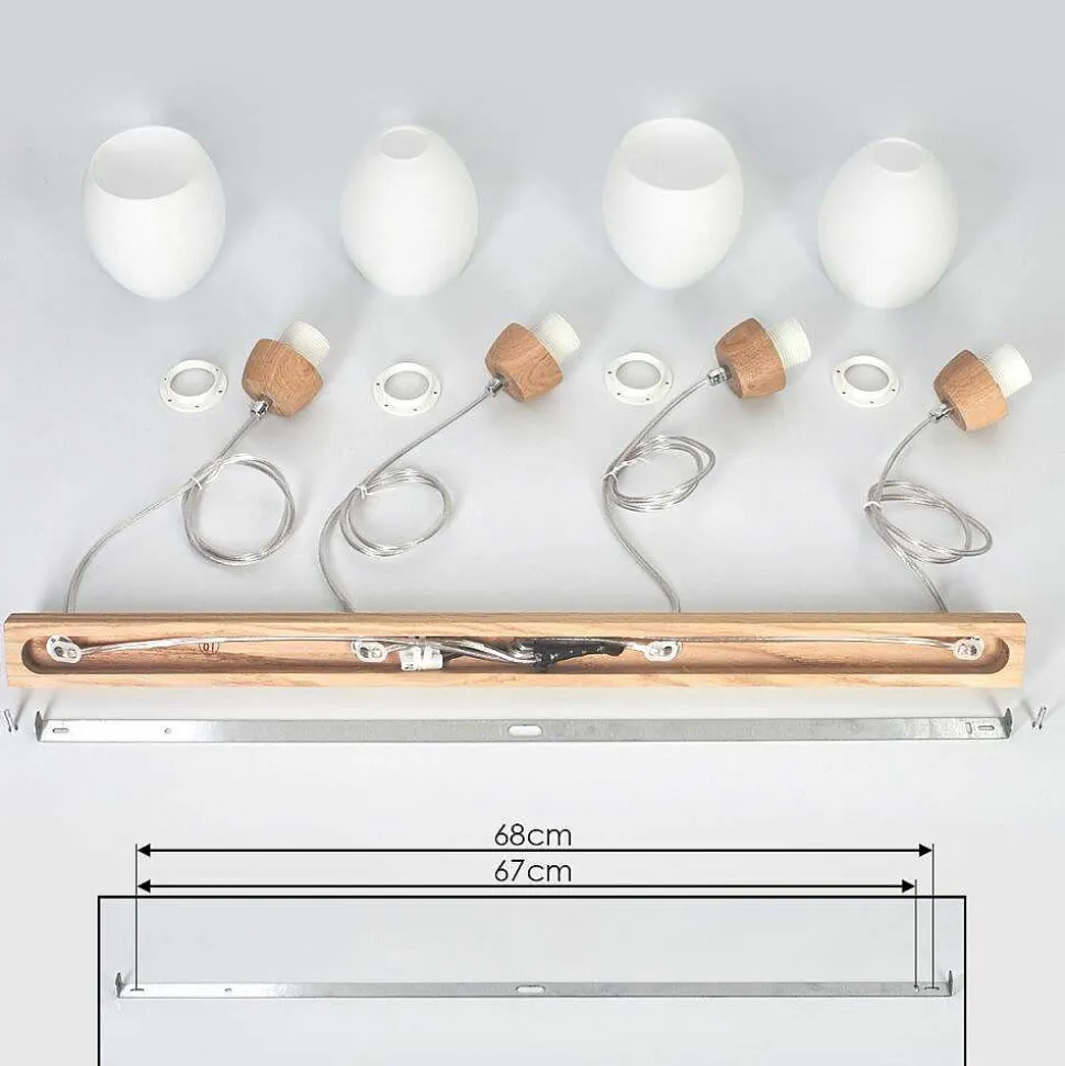 Suspension Ombucta Ecru, 4 Lumieres