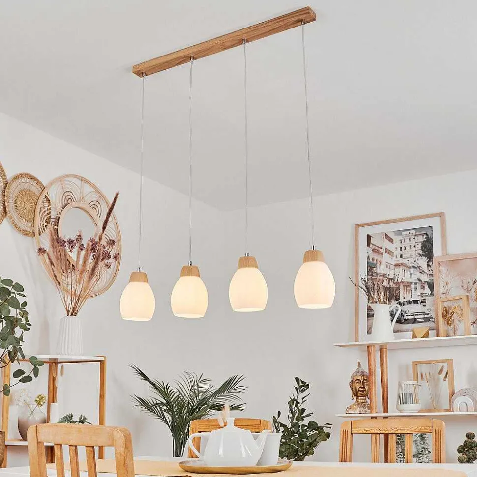 Suspension Ombucta Ecru, 4 Lumieres