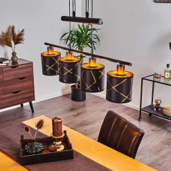 Suspension Opatija Noir, 4 Lumieres