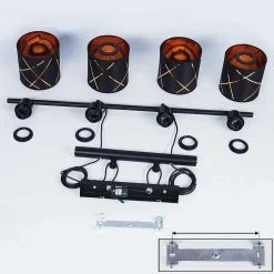 Suspension Opatija Noir, 4 Lumieres