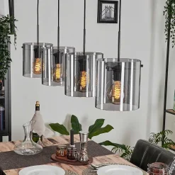 Suspension Parane Fume, 4 Lumieres