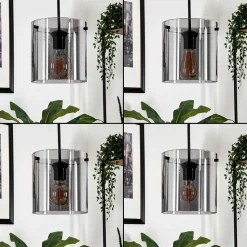 Suspension Parane Fume, 4 Lumieres