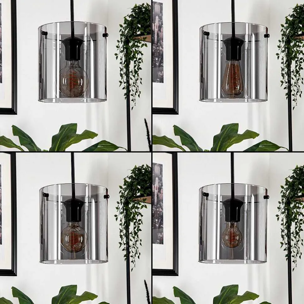 Suspension Parane Fume, 4 Lumieres