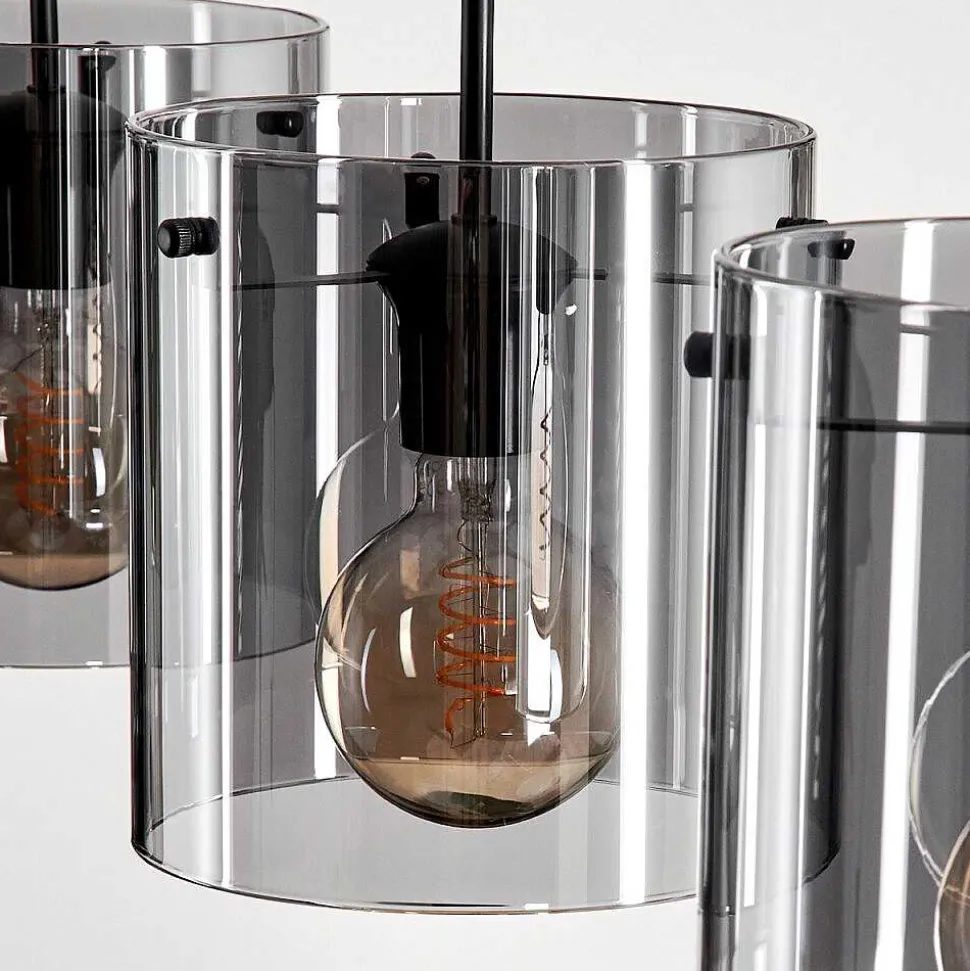 Suspension Parane Fume, 4 Lumieres