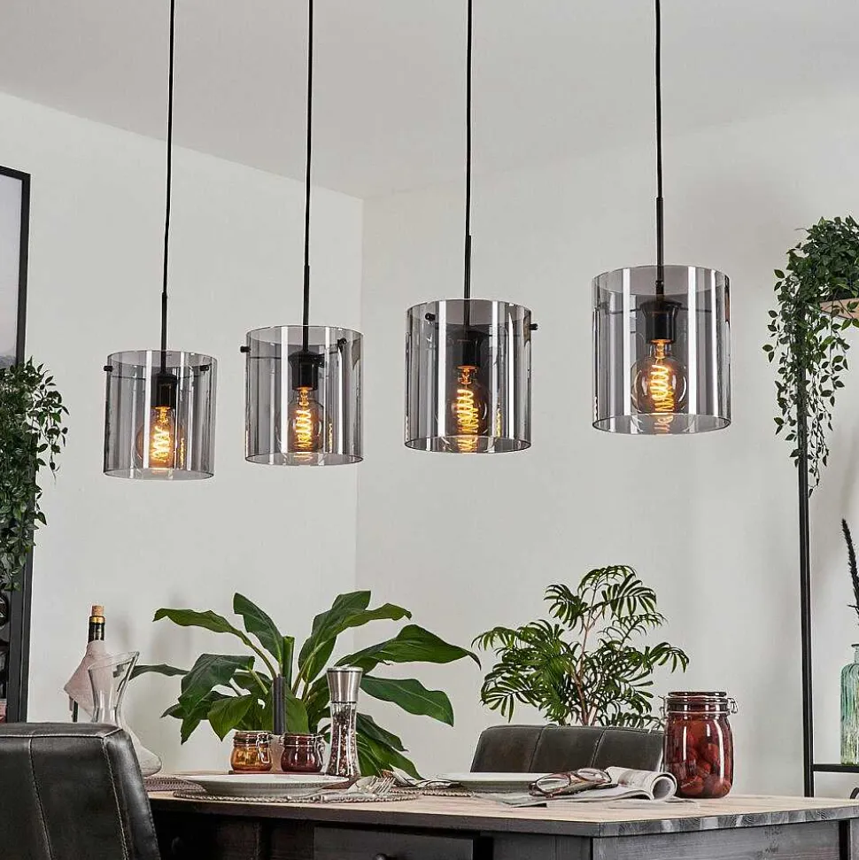 Suspension Parane Fume, 4 Lumieres