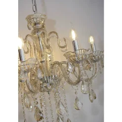 Suspension Paul Neuhaus Gracia Champagne, 8 Lumieres