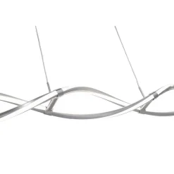 Suspension Paul Neuhaus Q-Malina Led Nickel Mat, 2 Lumieres, Telecommandes