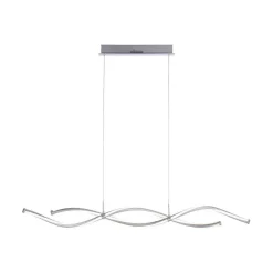 Suspension Paul Neuhaus Q-Malina Led Nickel Mat, 2 Lumieres, Telecommandes