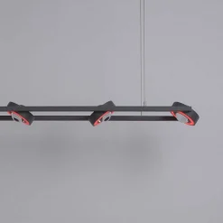 Suspension Paul Neuhaus Q-Mia Led Anthracite, 16 Lumieres, Telecommandes, Changeur De Couleurs