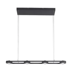 Suspension Paul Neuhaus Q-Mia Led Anthracite, 16 Lumieres, Telecommandes, Changeur De Couleurs
