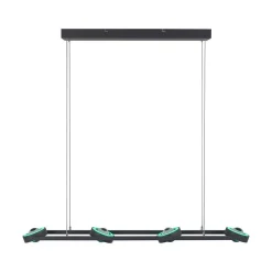 Suspension Paul Neuhaus Q-Mia Led Anthracite, 16 Lumieres, Telecommandes, Changeur De Couleurs