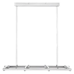 Suspension Paul Neuhaus Q-Fisheye Led Acier Inoxydable, 8 Lumieres, Telecommandes, Changeur De Couleurs