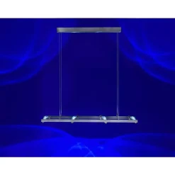 Suspension Paul Neuhaus Q-Fisheye Led Acier Inoxydable, 8 Lumieres, Telecommandes, Changeur De Couleurs