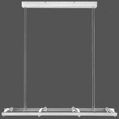 Suspension Paul Neuhaus Q-Fisheye Led Acier Inoxydable, 8 Lumieres, Telecommandes, Changeur De Couleurs