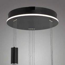 Suspension Paul Neuhaus Q-Etienne Led Noir, 3 Lumieres, Telecommandes