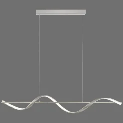 Suspension Paul Neuhaus Qswing Led Argente, 1 Lumiere, Telecommandes