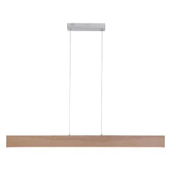 Suspension Paul Neuhaus Q-Timber Led Bois Clair, 1 Lumiere, Telecommandes