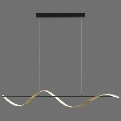 Suspension Paul Neuhaus Q-Swing Led Anthracite, Or, 1 Lumiere, Telecommandes