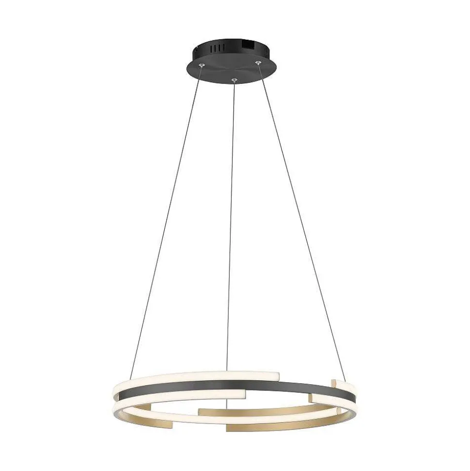 Suspension Paul Neuhaus Q-Beluga Led Or, 1 Lumiere, Telecommandes