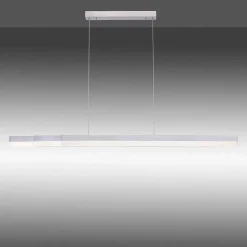Suspension Paul Neuhaus Q-Tower Led Aluminium, 3 Lumieres, Telecommandes