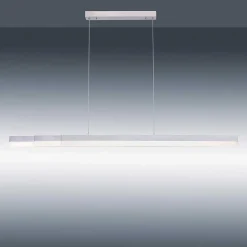 Suspension Paul Neuhaus Q-Tower Led Aluminium, 3 Lumieres, Telecommandes