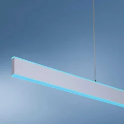 Suspension Paul-Neuhaus Q-Adriana Led Aluminium, 2 Lumieres, Telecommandes