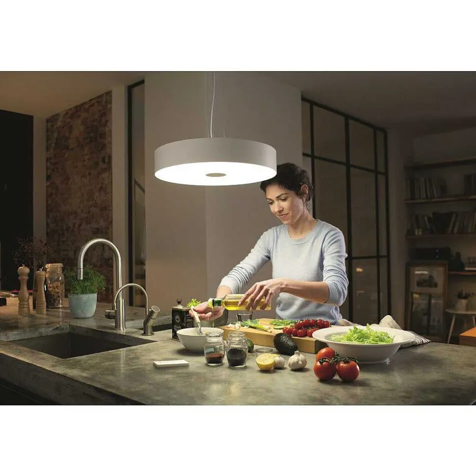 Suspension Philips Hue Fair Led Blanc, 1 Lumiere, Telecommandes
