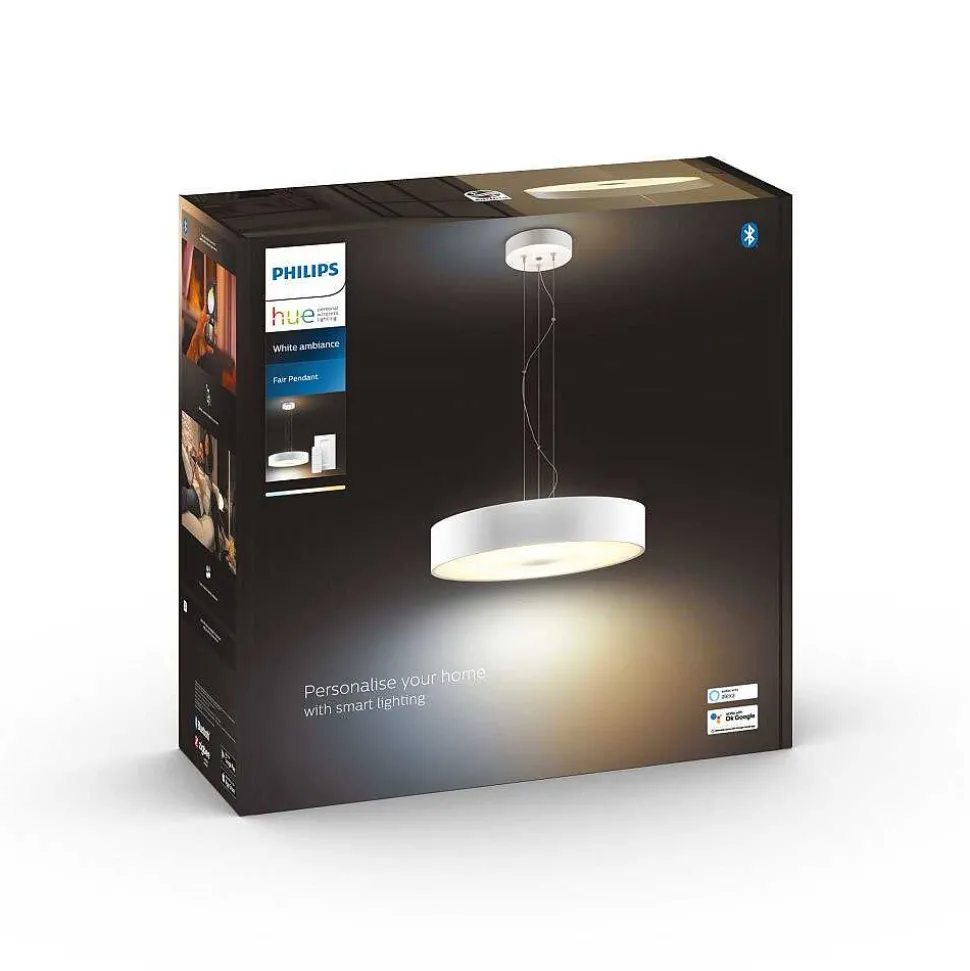 Suspension Philips Hue Fair Led Blanc, 1 Lumiere, Telecommandes
