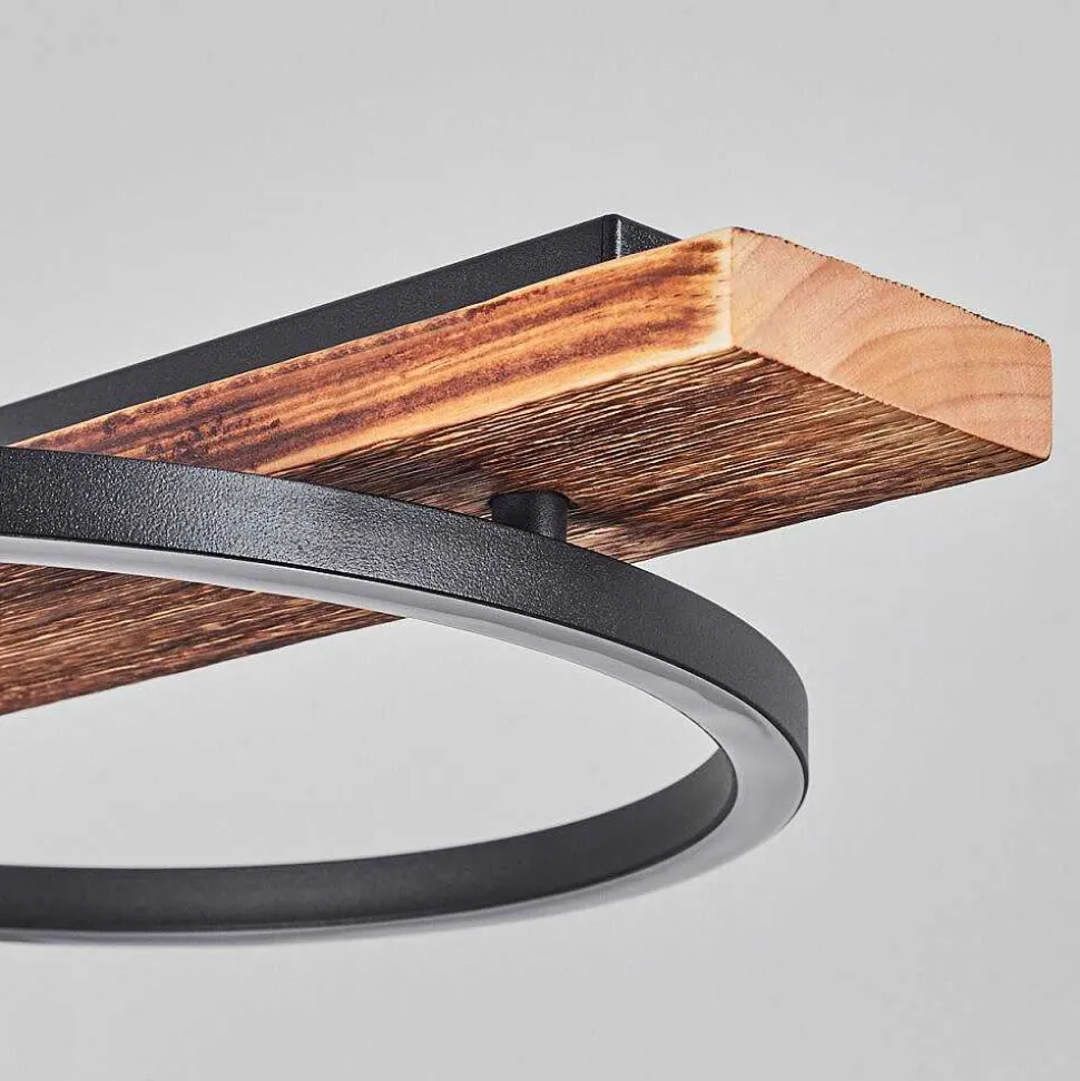 Suspension Pompu Led Brun, Noir, 3 Lumieres