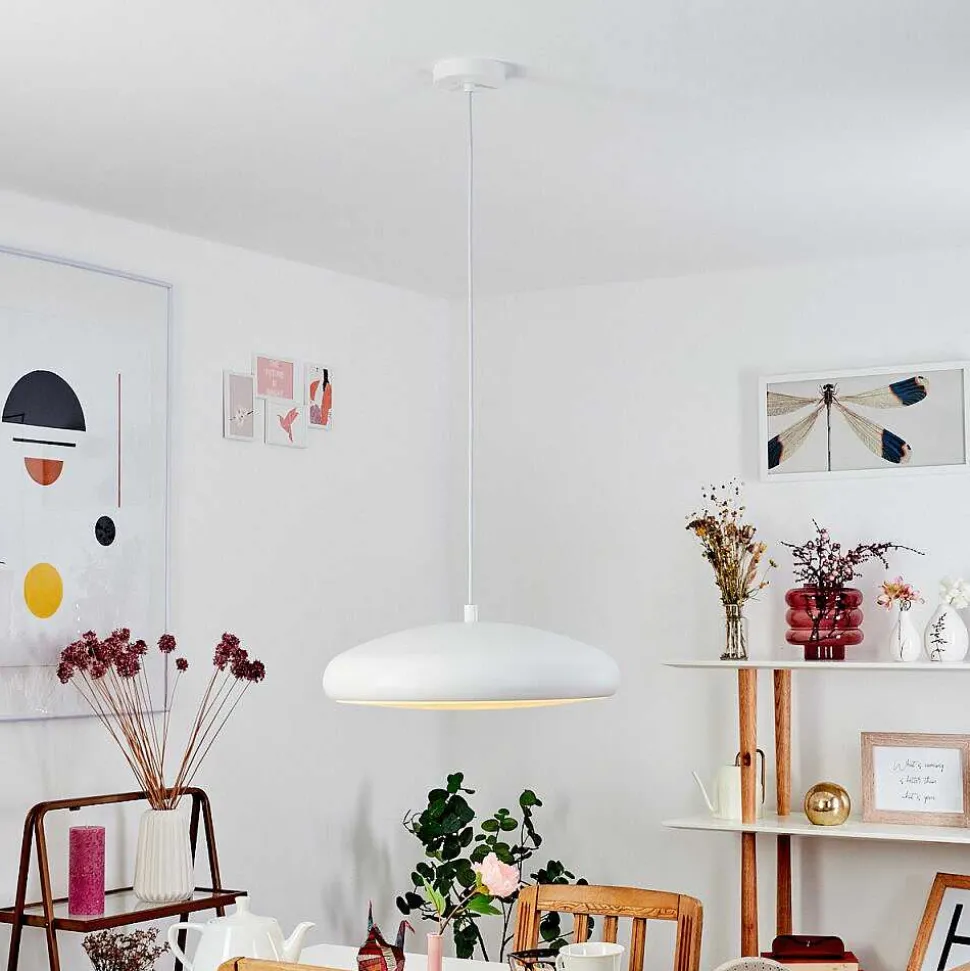 Suspension Rhone Led Blanc, 1 Lumiere, Changeur De Couleurs