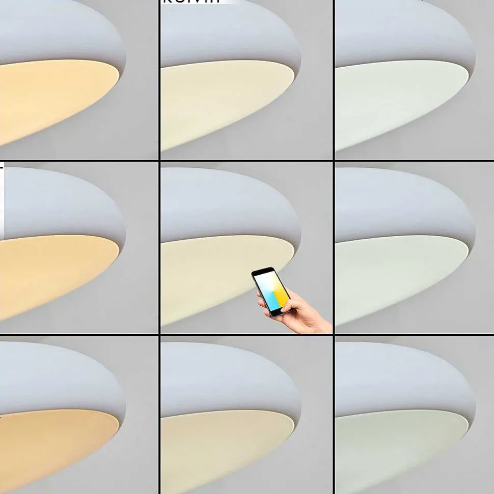 Suspension Rhone Led Blanc, 1 Lumiere, Changeur De Couleurs