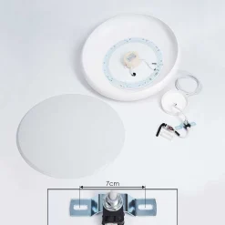 Suspension Rhone Led Blanc, 1 Lumiere, Changeur De Couleurs