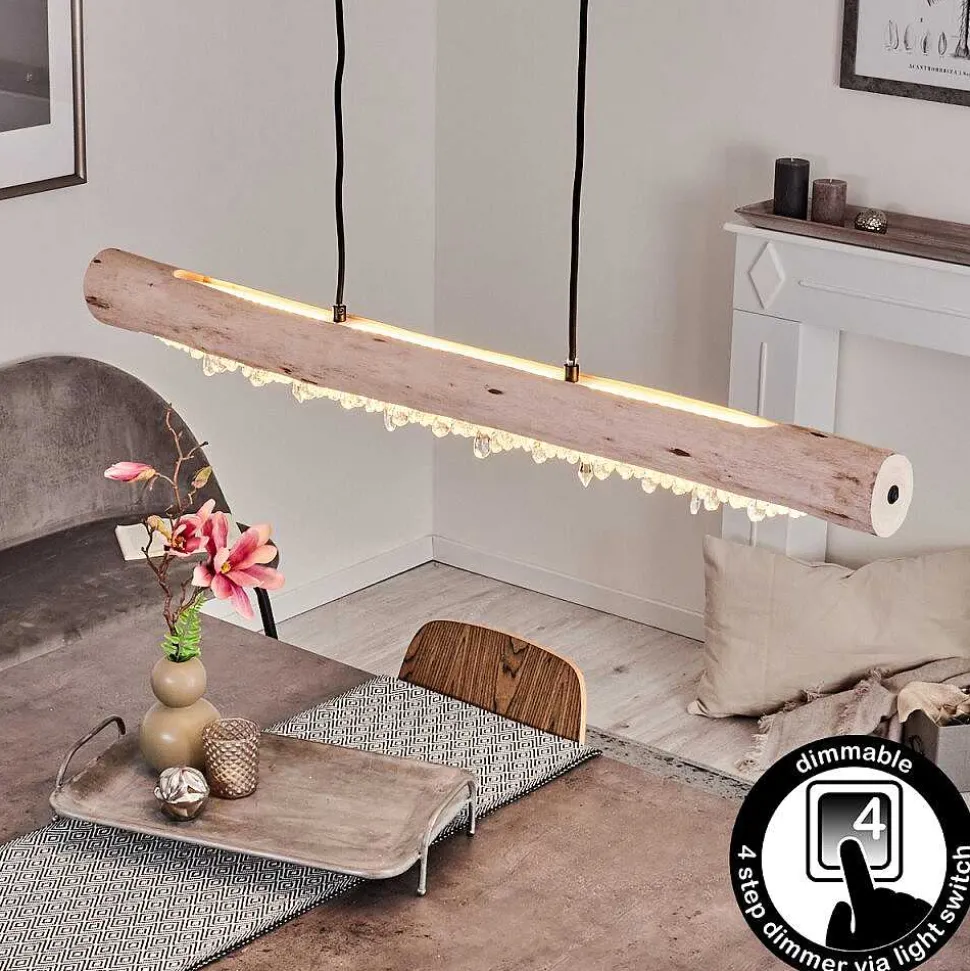 Suspension Rodeche Led Noir, 2 Lumieres