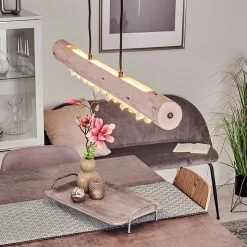 Suspension Rodeche Led Noir, 2 Lumieres