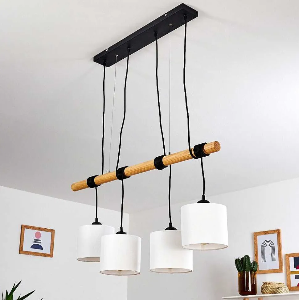 Suspension Sambia Brun, Noir, 4 Lumieres