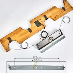 Suspension Santorum Argent Oxyde, Ecru, 4 Lumieres