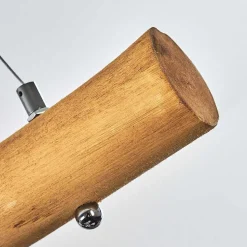 Suspension Seegaard Bois Clair, Noir, 4 Lumieres